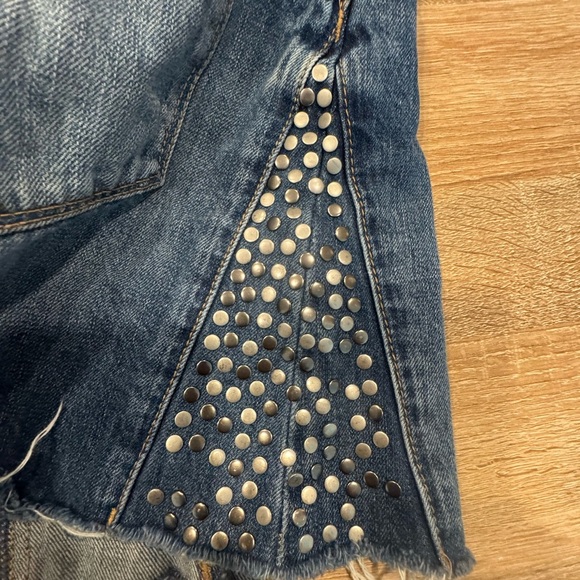 Blank NYC Blue Denim Skirt with Silver Studs - Picture 5 of 13